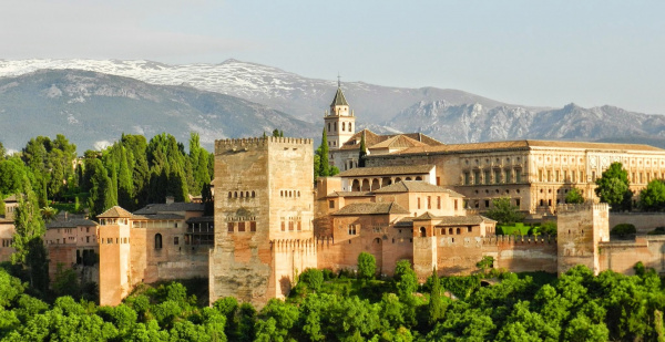 The Great Mosque of Cordoba and the Alhambra. Islamic art in Andalusia.